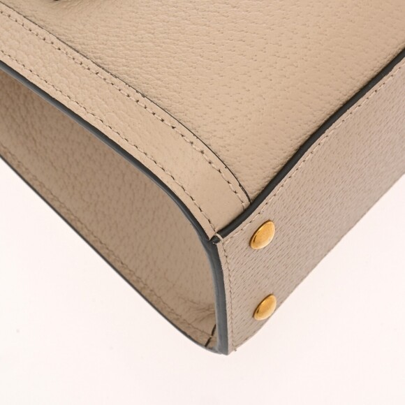 Gucci Diana Tote Bag Beige Leather Bamboo Handbag - Picture 8 of 9